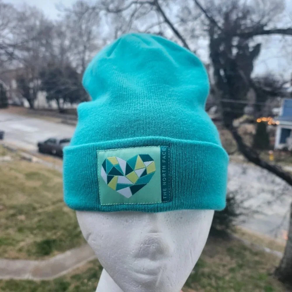 The North Face Boys Hat Winter Beannie Turquoise Blue Size M/M Junior New